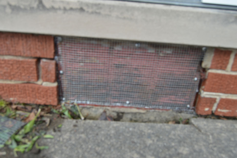 sealing for mice around a vent